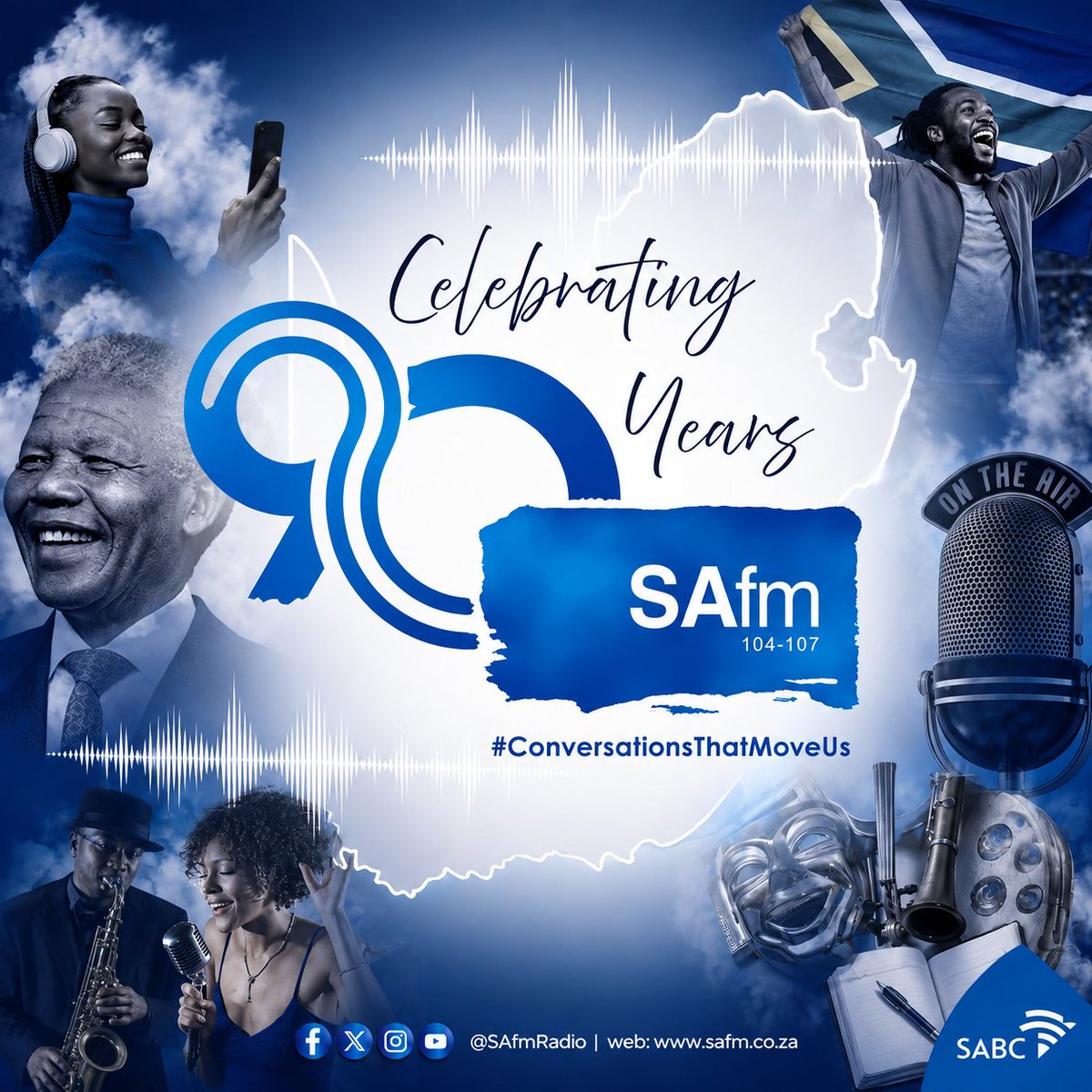 SAfmRadio's tweet photo. ποΈ SAfm 90th Anniversary Celebrations
90 years of informing, educating, and connecting South Africans.
Join us as we celebrate the voices, stories, and moments that have shaped our legacy and continue to move the nation forward.
#SAfm90 #ConversationsThatMoveUs #90YearsOfSAfm https://t.co/pGIhuZXKoX
