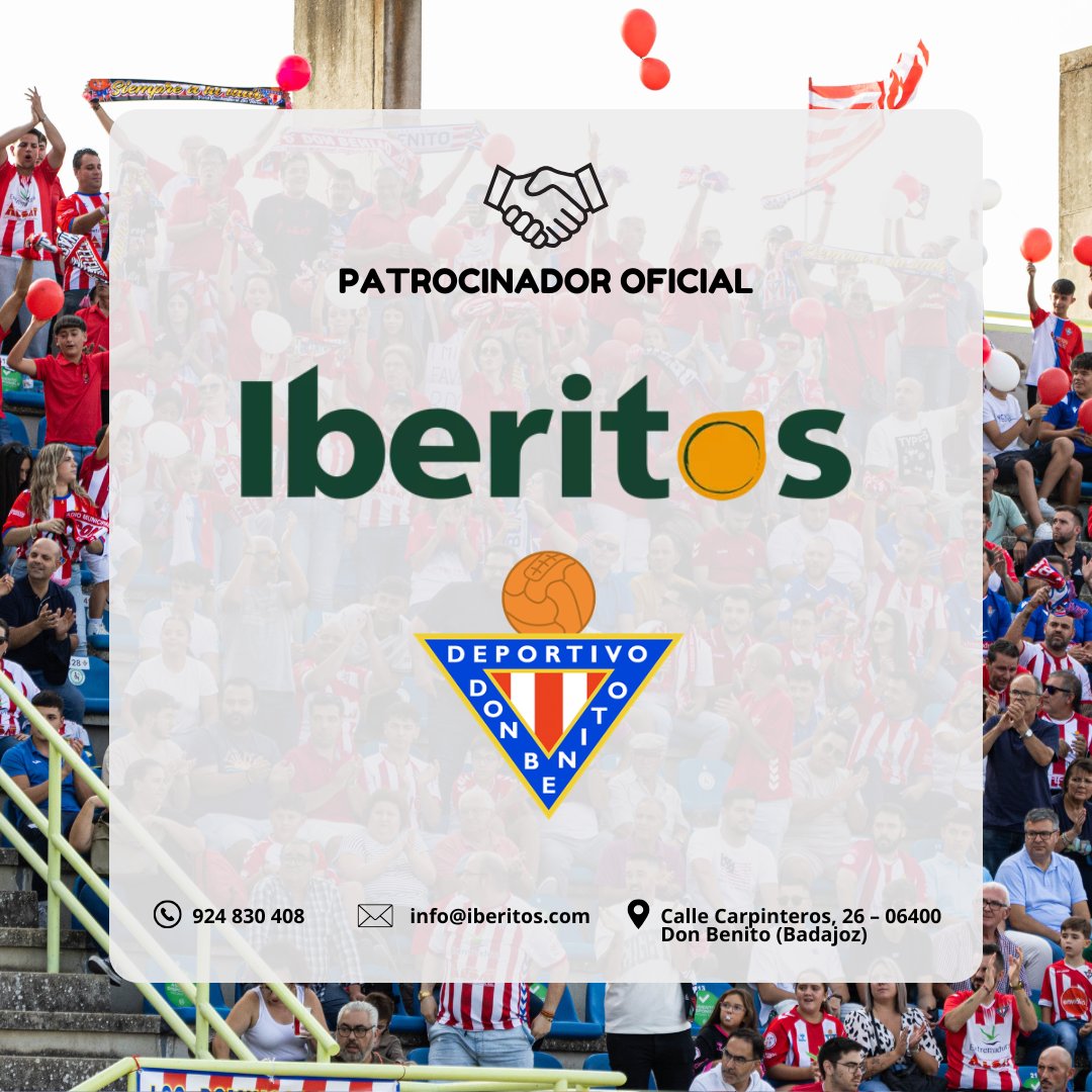 CDDonBenito_'s tweet photo. 🤝 𝐈𝐁𝐄𝐑𝐈𝐓𝐎𝐒 𝐫𝐞𝐧𝐮𝐞𝐯𝐚 𝐬𝐮 𝐜𝐨𝐦𝐩𝐫𝐨𝐦𝐢𝐬𝐨 𝐜𝐨𝐧 𝐞𝐥 𝐂𝐃 𝐃𝐨𝐧 𝐁𝐞𝐧𝐢𝐭𝐨 y continuará siendo 𝐩𝐚𝐭𝐫𝐨𝐜𝐢𝐧𝐚𝐝𝐨𝐫 𝐨𝐟𝐢𝐜𝐢𝐚𝐥 durante la temporada 2026/27 ❤️🤍

@Iberitos, empresa extremeña referente en la elaboración de productos ibéricos y reconocida por la calidad de sus patés, cremas y productos gourmet, vuelve a demostrar su confianza en nuestro proyecto renovando su apoyo al CD Don Benito una temporada más.

Para el Club Deportivo Don Benito es un orgullo seguir contando con el respaldo de una marca que apuesta por el deporte, por Extremadura y por un proyecto que continúa creciendo con la ilusión de toda su afición.

Gracias por vuestra confianza y por seguir formando parte de la familia rojiblanca.

¡Juntos seguiremos creciendo y afrontando con ilusión esta nueva temporada! 💪

#CorazónDeSegunda
#Desde1928