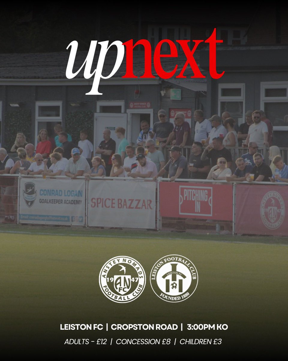 TheNomadsFc's tweet photo. 🆙 Next - Saturday 8th Aug 

Back at Cropston Road for our first ever league game at Step 3! 

3:00PM KO 

Bring cash to help reduce queue time at the bar and turnstiles 

#UpTheNomads https://t.co/chLfUf7tsQ