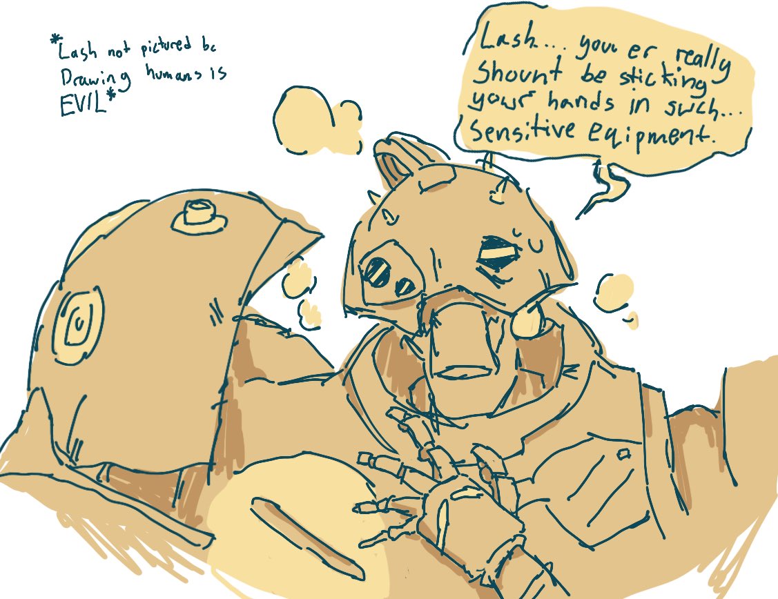 smca99fun's tweet photo. Hello lashbop nation, plus your ambassador @tteoktokki_ a doodle 4 you all b4 bed because I need to learn how 2 draw him, suggestive cw ig #deadlock #lashbop https://t.co/OuIekJJCG7