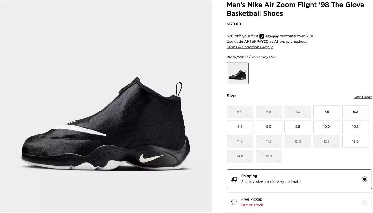 SOLELINKS's tweet photo. Ad: Sizes added: Nike Air Zoom Flight 'The Glove'    

JD Sports:https://t.co/sgcdzlmOcf
Finish Line:https://t.co/zlfqz5tS9s https://t.co/B3Hp1BKJUX