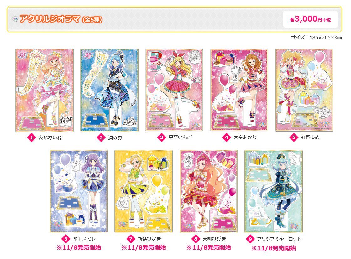 オフィシャルショップ限定品でリバイバル発売されてないアクスタ