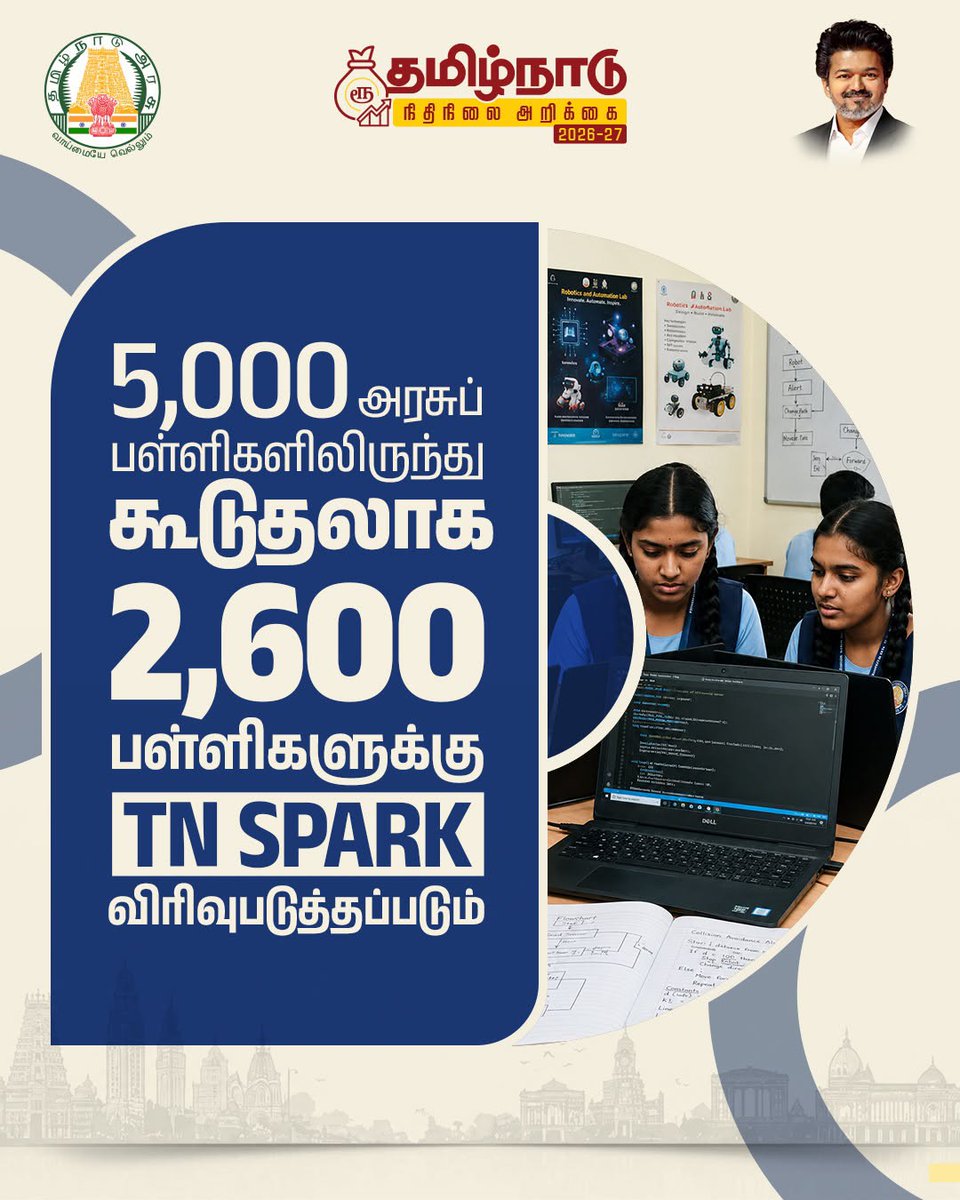 chennaicorp's tweet photo. தமிழ்நாடு நிதி நிலை அறிக்கை 2026-2027

@CMOTamilnadu | @TNDIPRNEWS | @MawsTamilNadu https://t.co/nfRbha8ti7