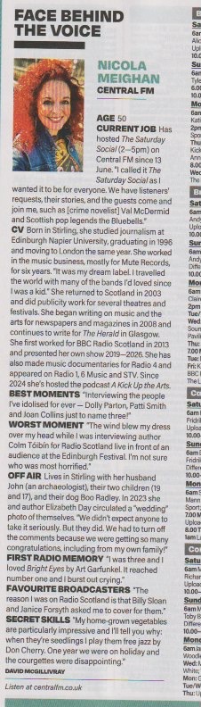 makeadelivery's tweet photo. The Face Behind the Voice in next week's @RadioTimes out now is @Nicola_Meighan formerly of @BBCRadioScot now with @CentralFM. We got to the bottom of Nicola's "marriage" to author @elizabday! I was far from the only one to be taken in! https://t.co/uQCY49bBsl