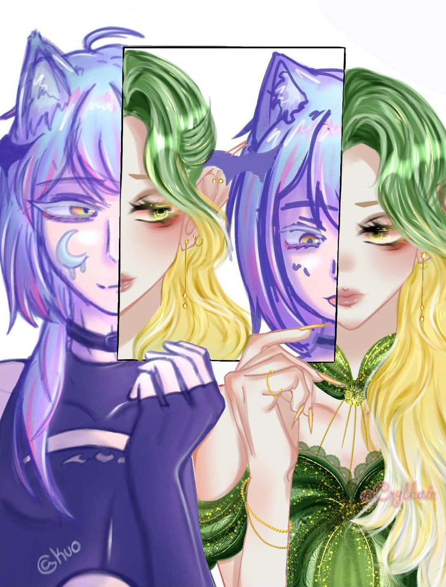 _kouchii013's tweet photo. Hopped on the trend with my friends🙂‍↔️🩵💚❤️ https://t.co/xRdSgxOtEM