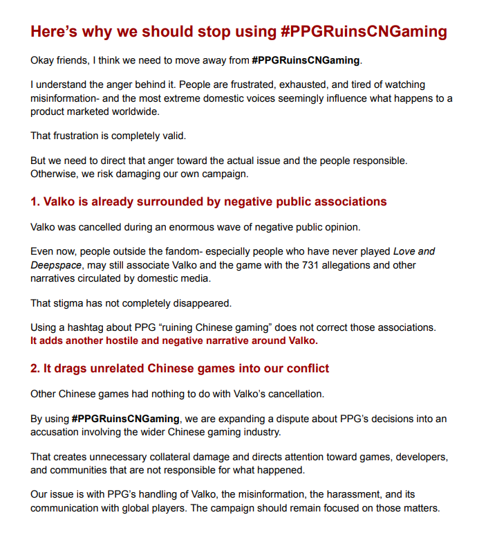friedbakchang's tweet photo. I’ve put together some thoughts on why we should reconsider PPGRuinsCNGaming # and refocus the campaign on bringing Valko back. If this doesn’t align with you, that’s okay. you can walk away, but I hope you’ll take a moment to read and process it first. https://t.co/zuF0Ty2WaP