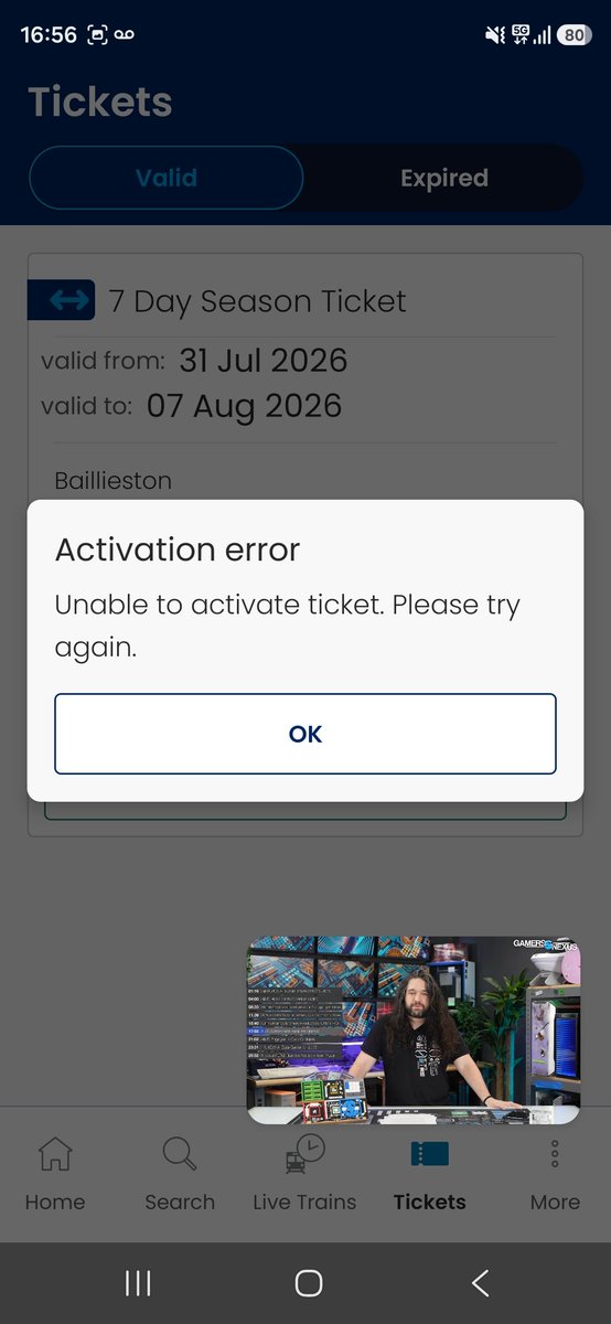 yakamoa's tweet photo. Oi Scotrail why is this a thing I Have a paid for Ticket it works maybe once in a blue moon tho. It keeps deactivating a Valid ticket then won't reactivate it. 
Really not impressed.
@ScotRail https://t.co/NzBxUGELDP