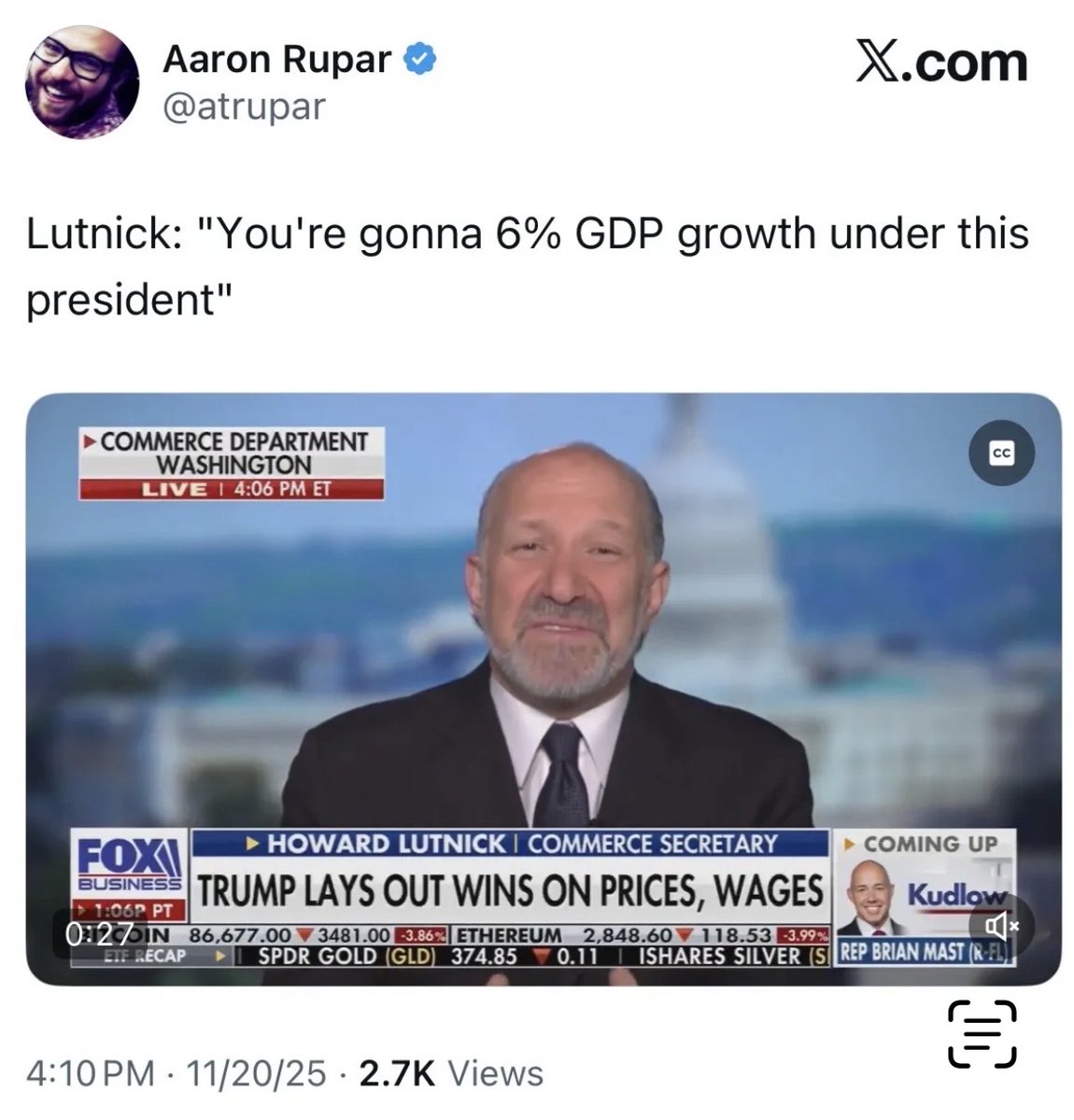 ap528018635's tweet photo. @Acyn Yeah, I really hope @NRSC @NRCC keeps telling their constituents that @Republicans “should get an A+ on the economy because the wealthy are making money in the stock market” 🥴🤣🤣
@dscc @dccc @DNC should run this clip in every district in every state.
#GOPhatesAmericans https://t.co/bS5lu1cVwN