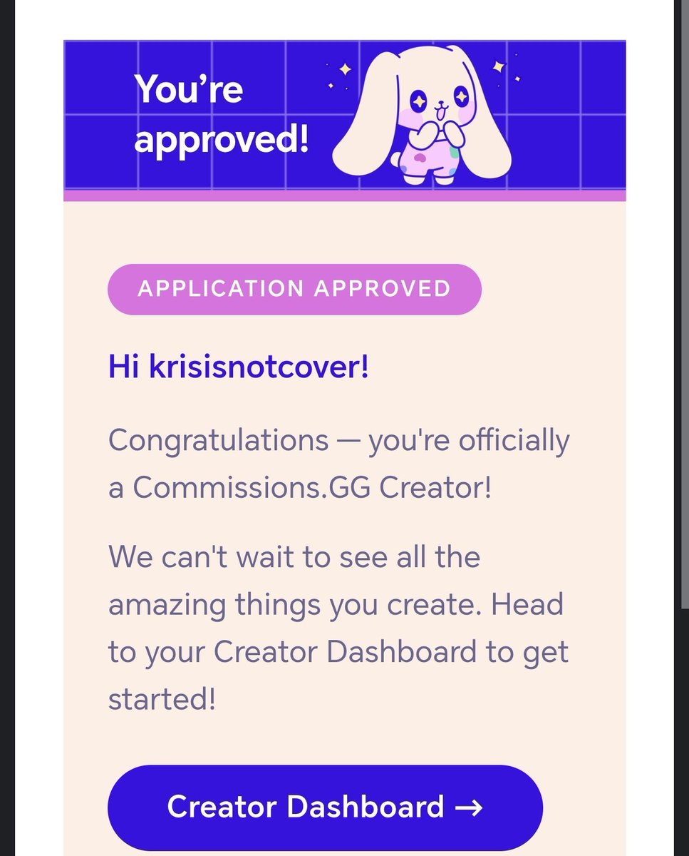 krisisnotcover's tweet photo. Let's effing go!
My #commissiongg application got approved! I'll definitely set things up there 👀 https://t.co/KTafDSrs1W