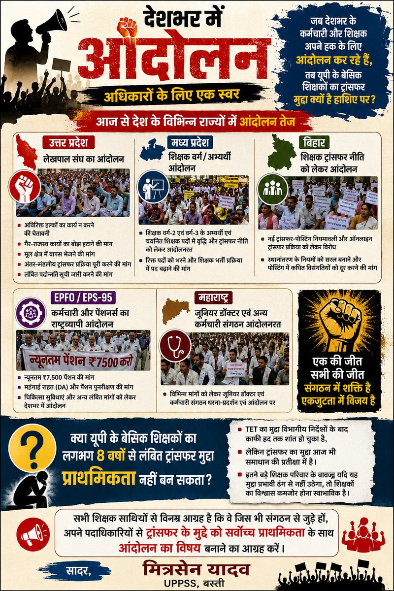 MitrsenSir's tweet photo. @UPPSS1921 @TheNewspinch #Teachersof𝕏 #education #UPBasicEducation #Transfer #uppss https://t.co/ynEUDMSQX8