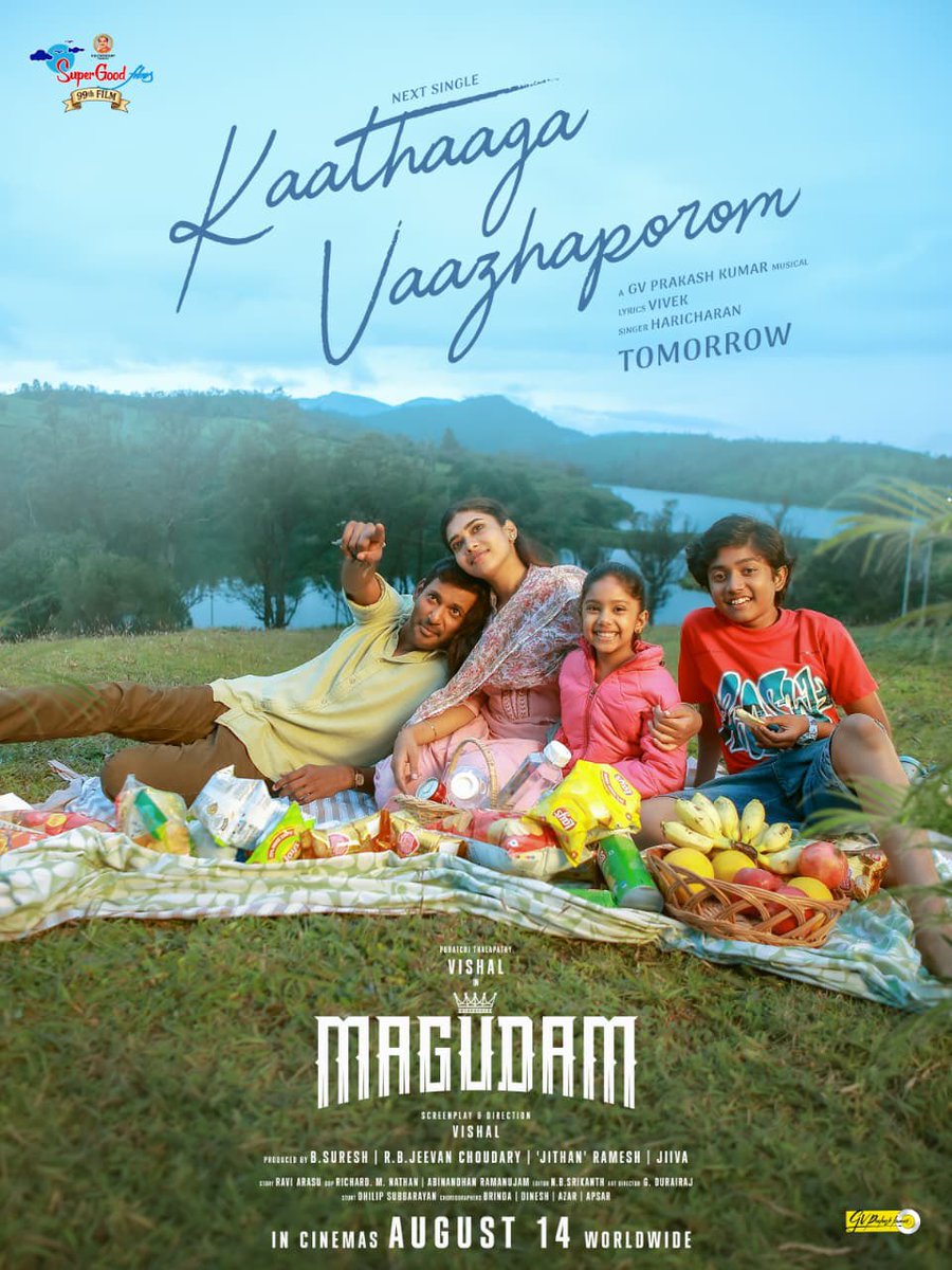 Saravanaspb's tweet photo. Some songs are heard. Some songs are felt.

Tomorrow, experience the emotion of #KaathaagaVaazhaporam / #EeBhoomiAndhalanni from #Magudam / #Makutam.

Yet another Magic by #GVPrakash 

@VishalKOfficial @officialdushara 
@gvprakash @yoursanjali @SuperGoodFilms_ @RIAZtheboss @ParasRiazAhmed1 @V4umedia_

#DirectorVishal #SGF99