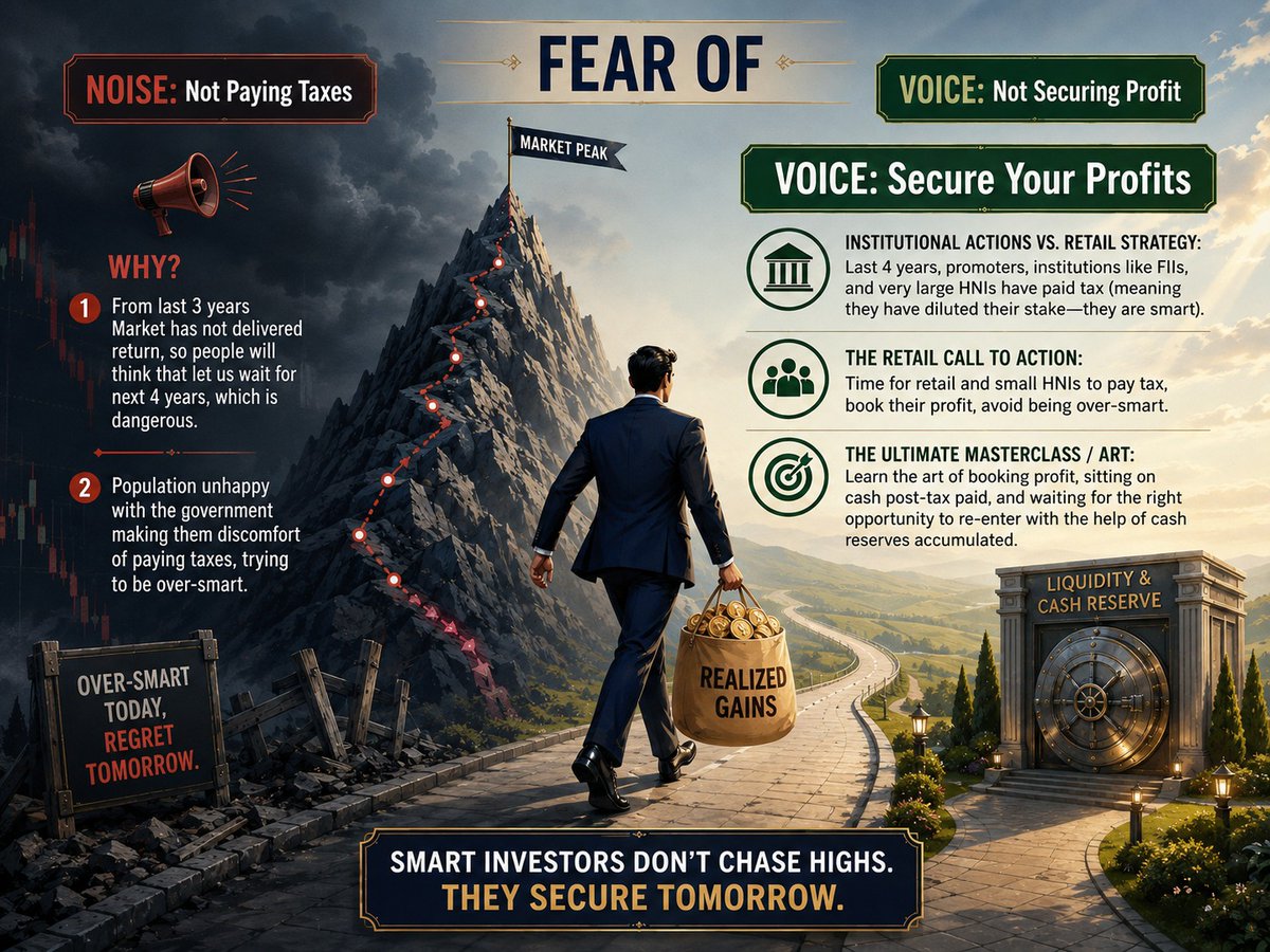 pfssharath's tweet photo. Understand when to book profit and
                             when to not pay tax
Successful investing is not about doing more. It is about waiting for the right moment. What you choose to wait for can shape your financial future. https://t.co/uJQtygDxhL