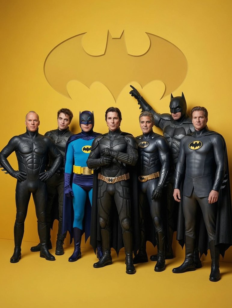 Julietrhem's tweet photo. Hey @grok Remove the actor who played Batman the best in this picture https://t.co/qKPHn1mNvd