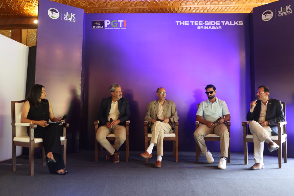 DPWorldIndia's tweet photo. The second half of the 2026 @PGTITour season tees off in Srinagar as the #JKOpen returns with a ₹1 crore prize purse.
The unveiling of the DP World India Championship Lotus Trophy along with the insightful Tee-Side Talks celebrates more than golf - it highlights Jammu & Kashmir's growing potential for tourism, trade and investment.
Read more: DP World PGTI Tees Off Second Half of 2026 Season