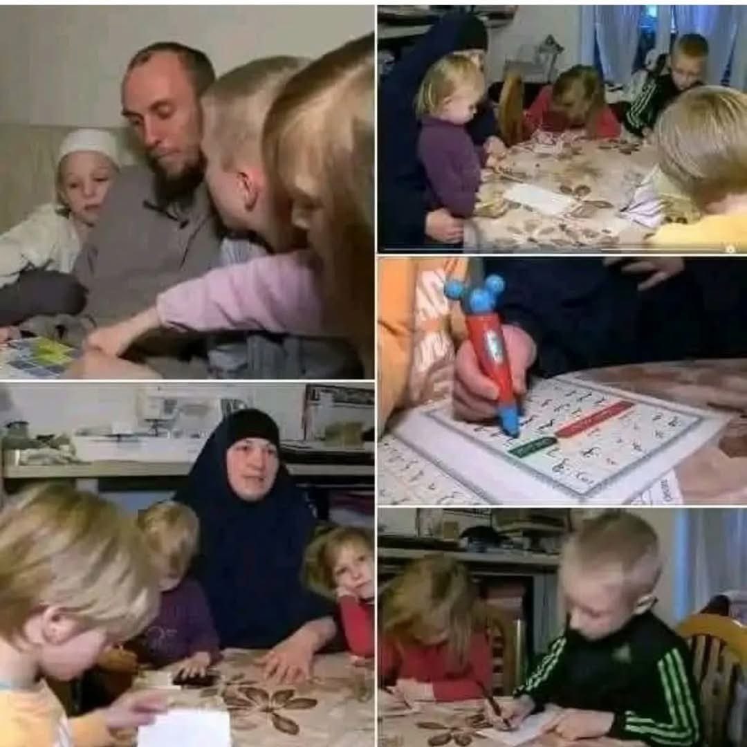 akiluno_a's tweet photo. 💎أسرة فرنسية أب وأم وستة أطفال يثيرون "ضجة" على مواقع التواصل في فرنسا بعد تحول الأسرة إلى الإسلام الأب _ كيفن دخل في الإسلام وأطلق لحيته واتخذ لنفسه اسم "فريد" الأم _ كريستين دخلت في الإسلام وارتدت الحجاب واتخذت لنفسها اسم "إيناس" الأب والأم يتعمقان في الإسلام ويقرران تطبيق تعاليم الإسلام (كما يقول الإسلام) ويتفقان على فرضها على أطفالهم وتعليمهم الطهارة والوضوء وإقامة الصلاة وإتقان اللغة العربية وقراءة القرآن الكريم بشكل صحيح مؤكدين أن هذه ستكون طريقة حياتهم "على كل حال" بعد عرض تقرير وثائقي مصور على قناة فرنسية عن هذه الأسرة من خلال حلقة برنامج شهير كان مخصصًا أصلاً للحديث عن شي ثاني سرعان ما تحول إلى فيلم وثائقي عن الإسلام في جزئه الأول من خلال عرض حياة هذه الأسرة حدثت ضجة على مواقع التواصل وظهر فجأة ترند إسلامي جديد على(الجمهور الفرنسي) يثبت لهم أن الإسلام ينتشر وسينتشر لامحاله. فوجئ الجمهور بعرض مقاطع مصورة لكريستين الفرنسية المتحولة إلى الإسلام وزوجها كيفن بعد أن أصبحا فريد وإيناس وظهرت إيناس وهي تعلم أطفالها الوضوء و قراءة وكتابة اللغة العربية والقرآن الكريم بمساعدة "أقلام ناطقة للقرآن" وقام أحد الأطفال بالآذان وقام أخر بالإقامة وقام الأب بإمامة الأسرة في صلاة جماعة في حلقة حظيّت بمشاهدة الملايين لها على فضائية M6 الفرنسية وملايين المشاهدات على مواقع التواصل وتفاعل معهم وتأثر بهم وعلق على قصتهم عشرات الألاف....
(منقول)