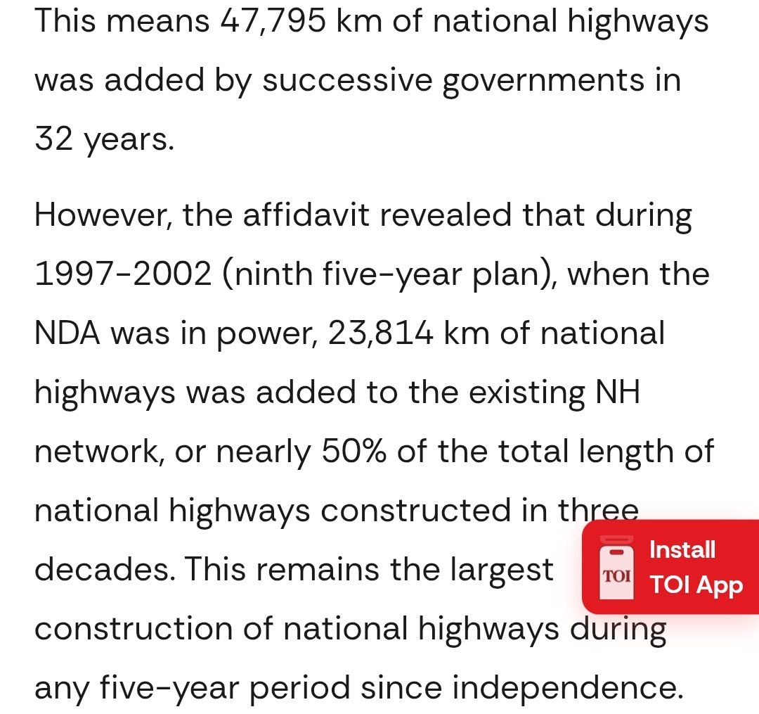 UPA in an affidavit to SC in 2013 admitted that highways laid in last ...