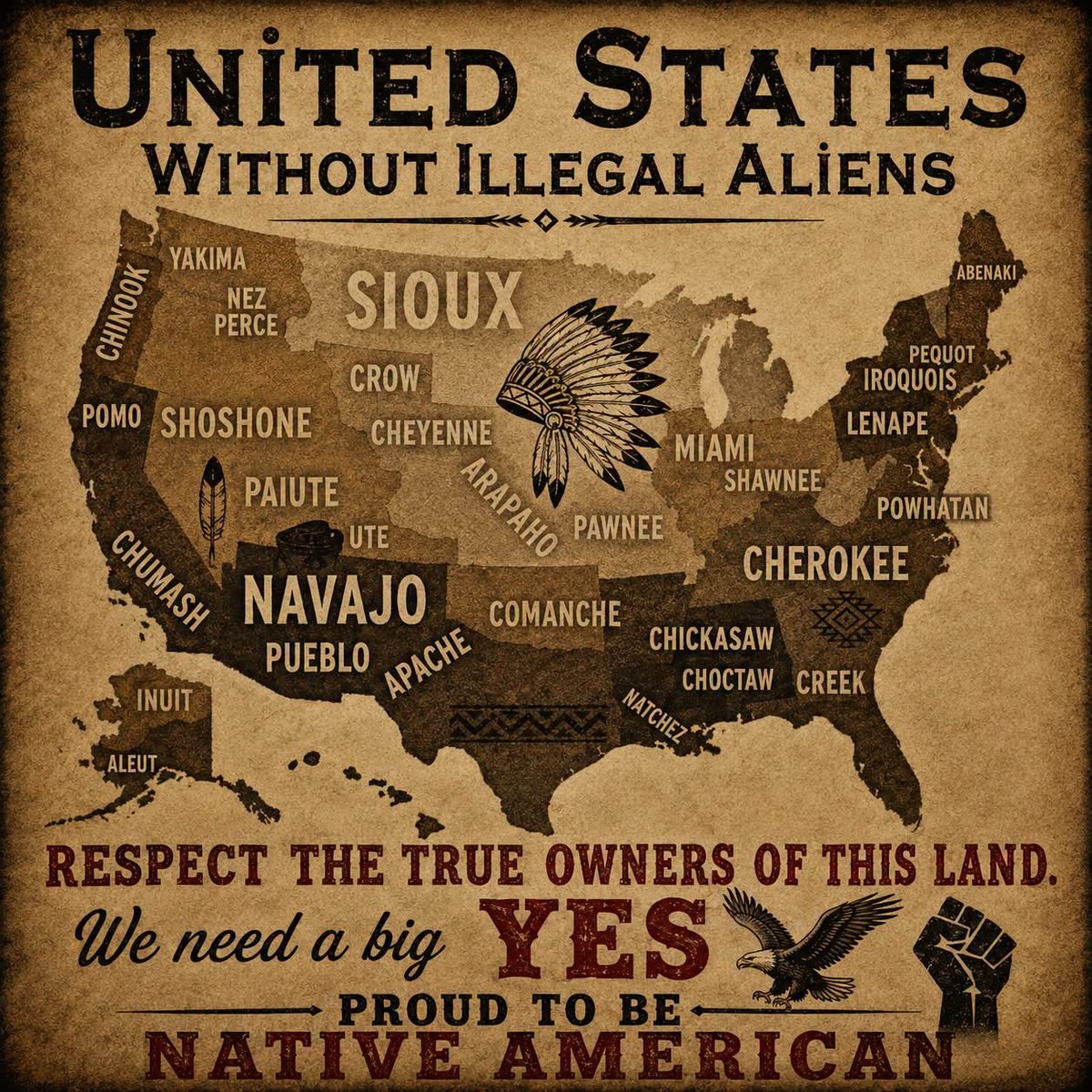Nativetoday_'s tweet photo. We need a big YES 🦅 Proud to be Native American ✊
.
.
.
#IndigenousStrength #OnePeople #UnityMatters #indigenous #nativeamerican #nativestyle #americanindian #powwow #indigenouspeople https://t.co/zf91591ugf
