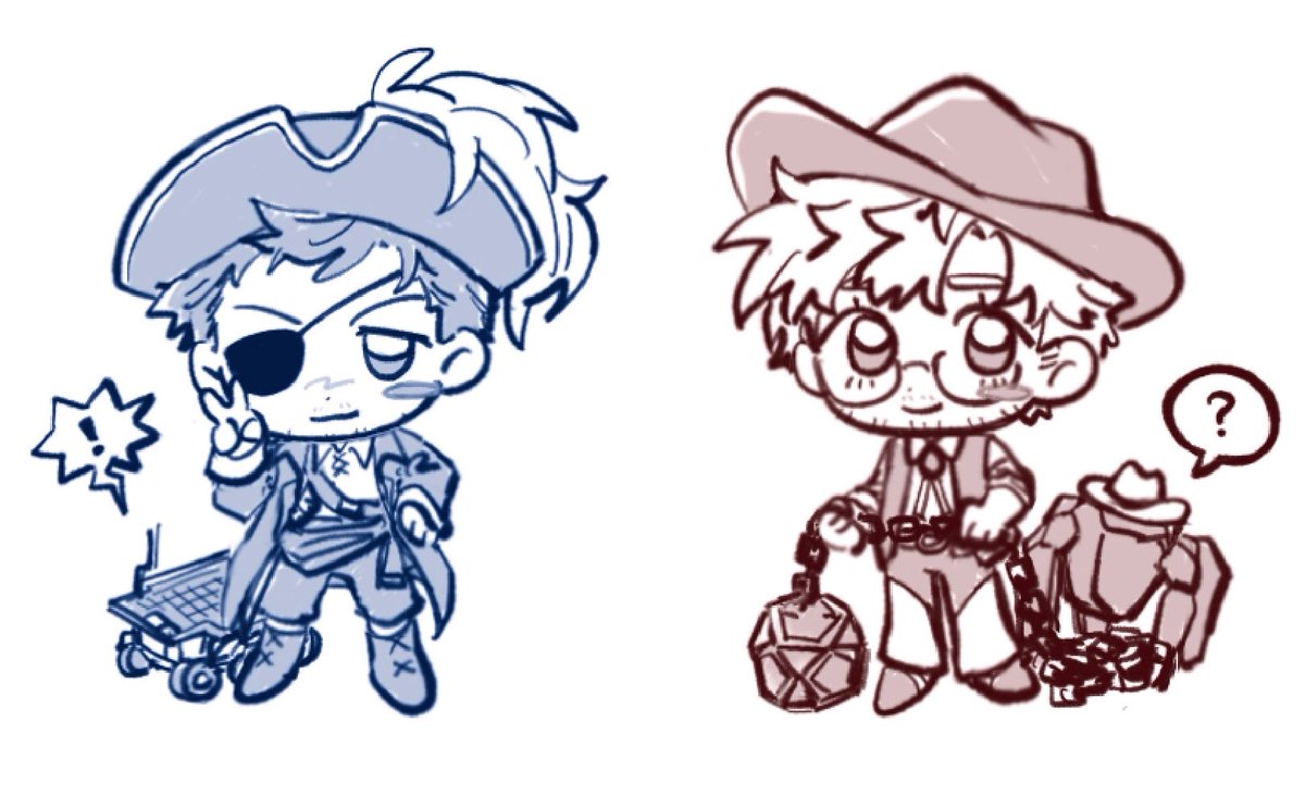 cinnamonbyrd's tweet photo. pirate &amp; cowboy #hailmartian https://t.co/VH9Ux0yh77