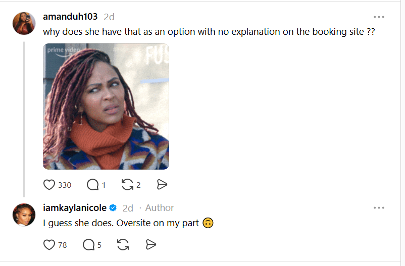 KaylasLSAfan's tweet photo. Kayla Nicole went on a pod to scream into the void about a $300 before-hours fee. She dragged this hairdresser like the woman stole her husband.

Plot twist: the fees were in plain sight . Kayla just can't read (or spell) and we have receipts. https://t.co/Vr2v2AKl3B