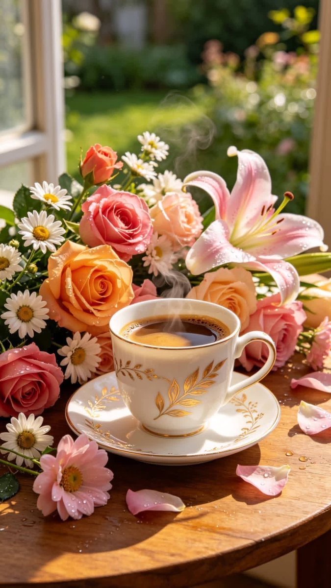 kik6106's tweet photo. مع رائحة القهوة 
تتفتح زهور الصباح.. وتشرق شمس السعادة،
فأجمل طقوس الصباح فنجان قهوة 

أمل وأمنيات 🇴🇲❤️ https://t.co/P6I912BaY2