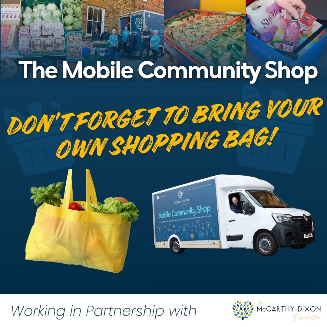 TMDFoundation's tweet photo. 🛒 Out today!

📍 Duston Community Centre (10–11:30am)
📍 Bellinge Community House (12–2pm)
📍 Kingsthorpe Jets YFC (2:30–3:30pm)

💛 Last Mobile Community Shop until September!

#TMDF #McCarthyDixon https://t.co/2DGfZzA9Rv