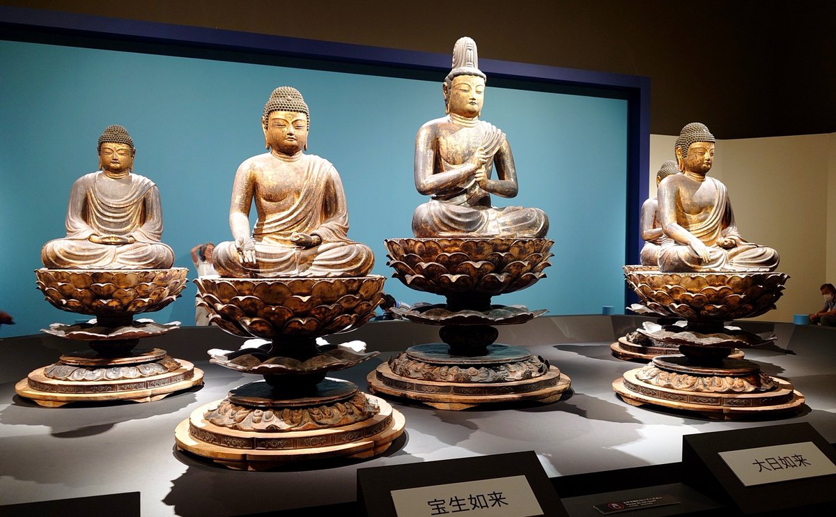 goshuinchou's tweet photo. 東京国立博物館特別展「空海と真言の名宝」拝観。いや〜めちゃくちゃ充実していて眼福でした。高野山所蔵の快慶作・深沙大将立像の造形凄かったし、童子経曼荼羅は憑き物関連としても歴史的な価値あり、朝護孫子寺の国宝信貴山縁起絵巻の実物や唐の時代の錫杖など、ほんまに眼福としか言いようがない。素晴らしかったです。

あと撮影可の重文・天弓愛染明王めちゃかっこよかったですね…