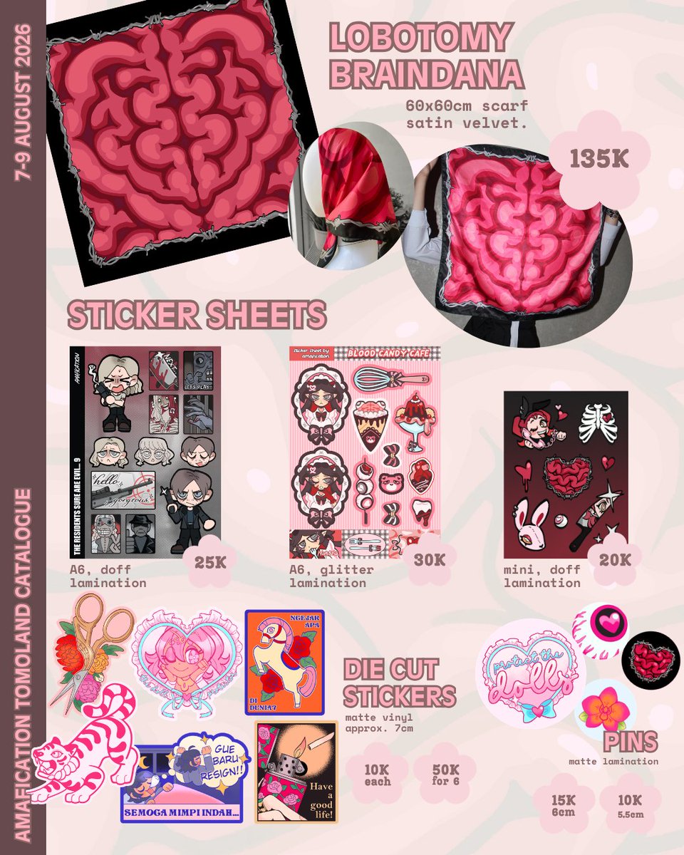 amafication's tweet photo. [SHARES APPRECIATED 💕]
amafication's tomoland vol 4 OTS catalogue is here! i hope i'll see you there (｡•̀ᴗ-)✧

📍Grand Indonesia
📅7-9 August 2026
🖼️ Originals, OC zine, subtle pride wearables, RE9
‼️10% of blossom pride series sales will be donated to Perwakos https://t.co/QhNxMGHmIl