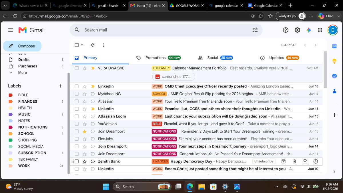 UniqueKemi001's tweet photo. Day 2||
For today’s practice, I managed a fictional client’s inbox by:
-Organizing emails into folders and labels.
-Prioritizing urgent messages.
-Drafting professional email responses.
nses.
-Identifying and removing unnecessary emails to keep the inbox clutter-free. https://t.co/0iz9aj4DNQ