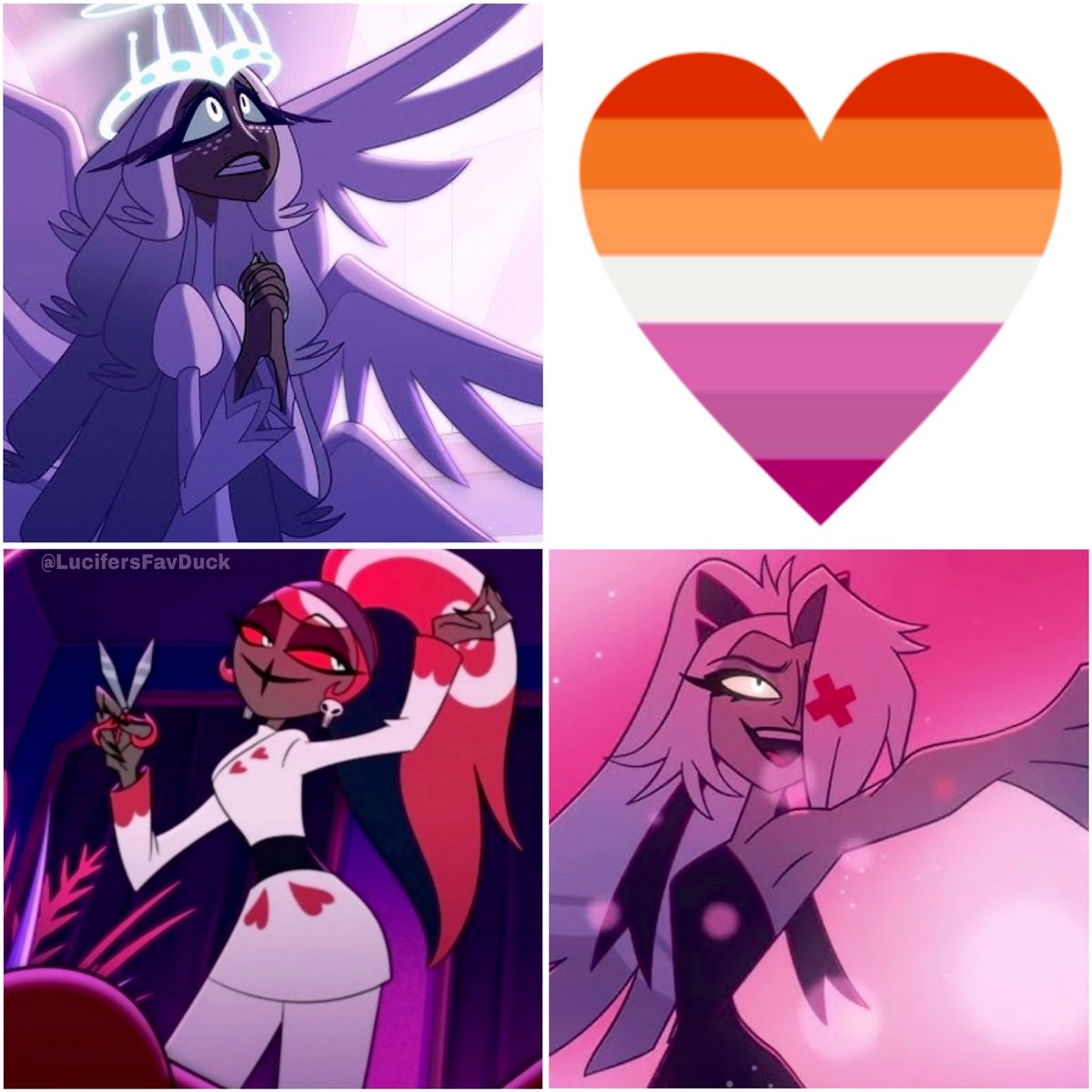 LucifersFavDuck's tweet photo. it gives me the ick when fans try to erase 
the fact that these girls are lesbians 😭: https://t.co/9GZ5uAnBe2