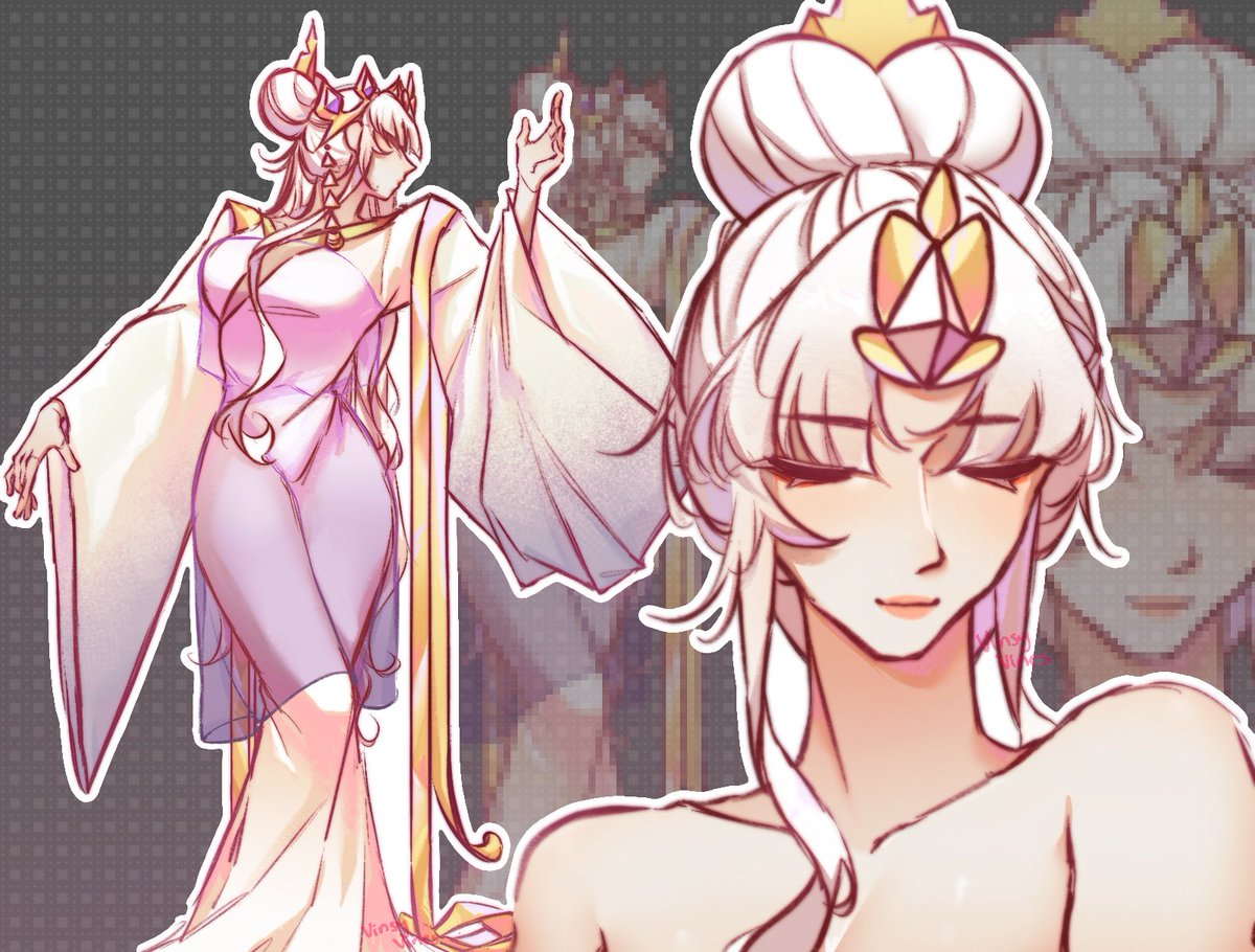 VinsyVines's tweet photo. Saint of VOLITION!!! SHES SO PRETTY AHHHH I REALLY HOPE HER COSTUME DROPS!! 🤍🤍🤍 ￼

#mysticflourcookie #crk #cookierunkingdomfanart #cookierun #mysticflour #saintofvolition https://t.co/E6459q0WLs