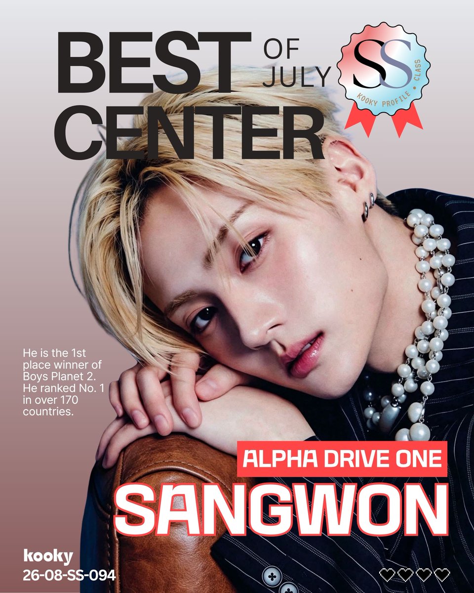 kooky__official's tweet photo. [🏅#KookyProfile] Best Center of July
Check out your idol in the Highlights tab on the Kooky app💕
#ALD1 #SANGWON #알파드라이브원 #상원 https://t.co/YjfXakphU4