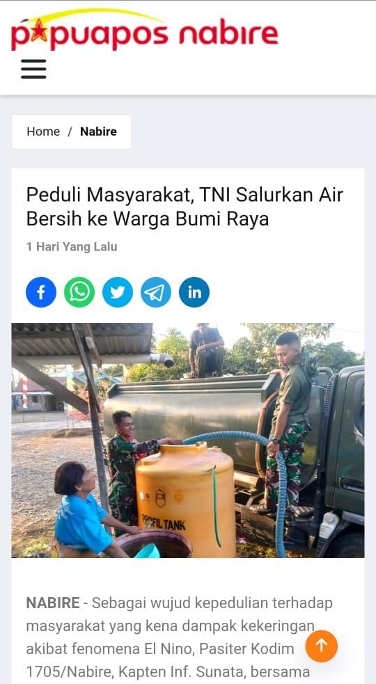 sekarmekaraa's tweet photo. Tentara Nasional Indonesia dengan segenap unsur bangsa berkomitmen melindungi kedaulatan NKRI dengan seluruh jiwa dan raga.
Berbakti DiSeluruh Pelosok https://t.co/rx7LvVY3PZ