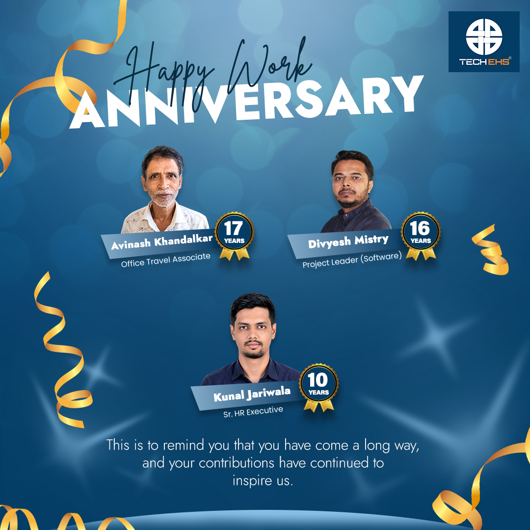 TechEhsSolution's tweet photo. Work Anniversary Alert!!
Thank you for being an essential part of the TECH EHS family,Here’s to many more milestones together!
#WorkAnniversary #TeamMilestone #ThankYou #Julyworkanniversary https://t.co/7q4XP7tcbz