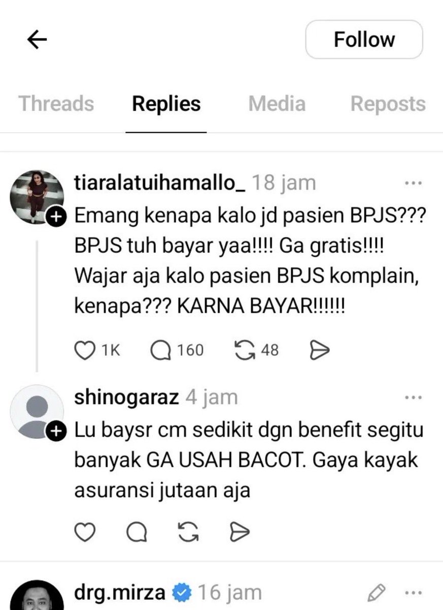 callmeinaraa's tweet photo. Tapi memang ada dokter yang anti sama pasien bpjs seperti pak dokter satu ini. Sayang aja utasnya yang mau menolak pasien bpjs sudah dihapus tapi masih ada bukti lain kalau memang ada dokter yang terang2an tidak suka pasien bpjs 🙂 @shinogaraz jadi masyarakat harap berhati-hati dengan dokter seperti itu

cc fabelouise