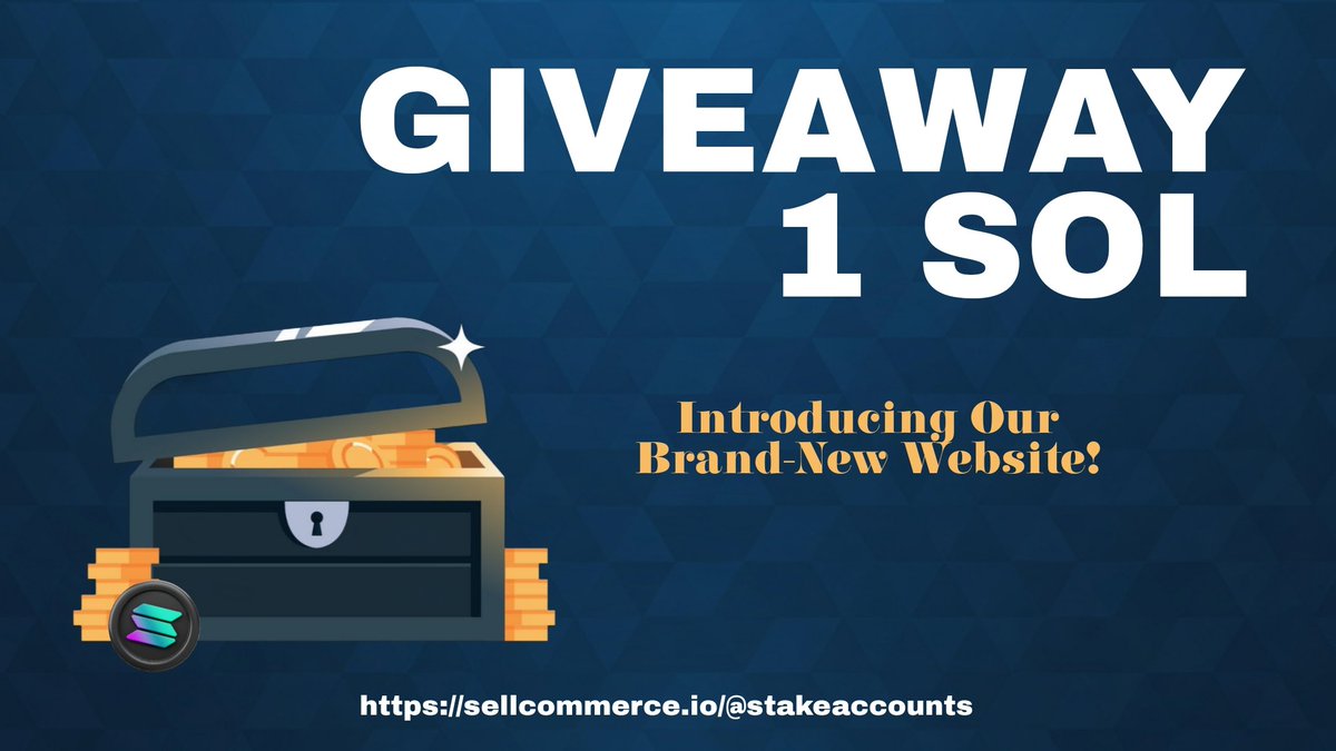Stakeaccorg's tweet photo. — 𝗚𝗜𝗩𝗘𝗔𝗪𝗔𝗬 🎁

▪️ We’re 𝗴𝗶𝘃𝗶𝗻𝗴 𝗮𝘄𝗮𝘆 1 SOL to 5 winner! 

1️⃣ RT and Like
2️⃣ Follow @Stakeaccorg
3️⃣ Add our website link to your profile https://t.co/yKZhjLXlCS
4️⃣ Drop proof 

Ends in 5 days ⏱️ https://t.co/3o592I6vfX