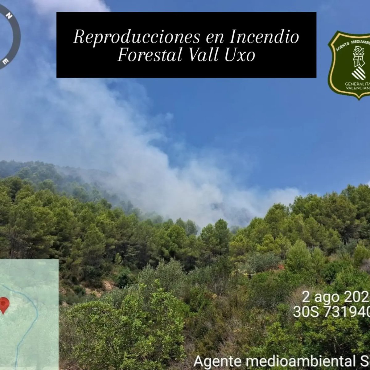 APAMCV's tweet photo. El🔥🌲 de la Vall d' Uxó ya se ha dado por controlado

Los Agentes Medioambientales revisamos diariamente el perímetro y atendemos estas reproducciones, guiando a los bomberos hasta el lugar

En ocasiones con continuidad suficiente para nuevo 🔥🌲

@GVAMediAmbient https://t.co/LsRAO4OLEH