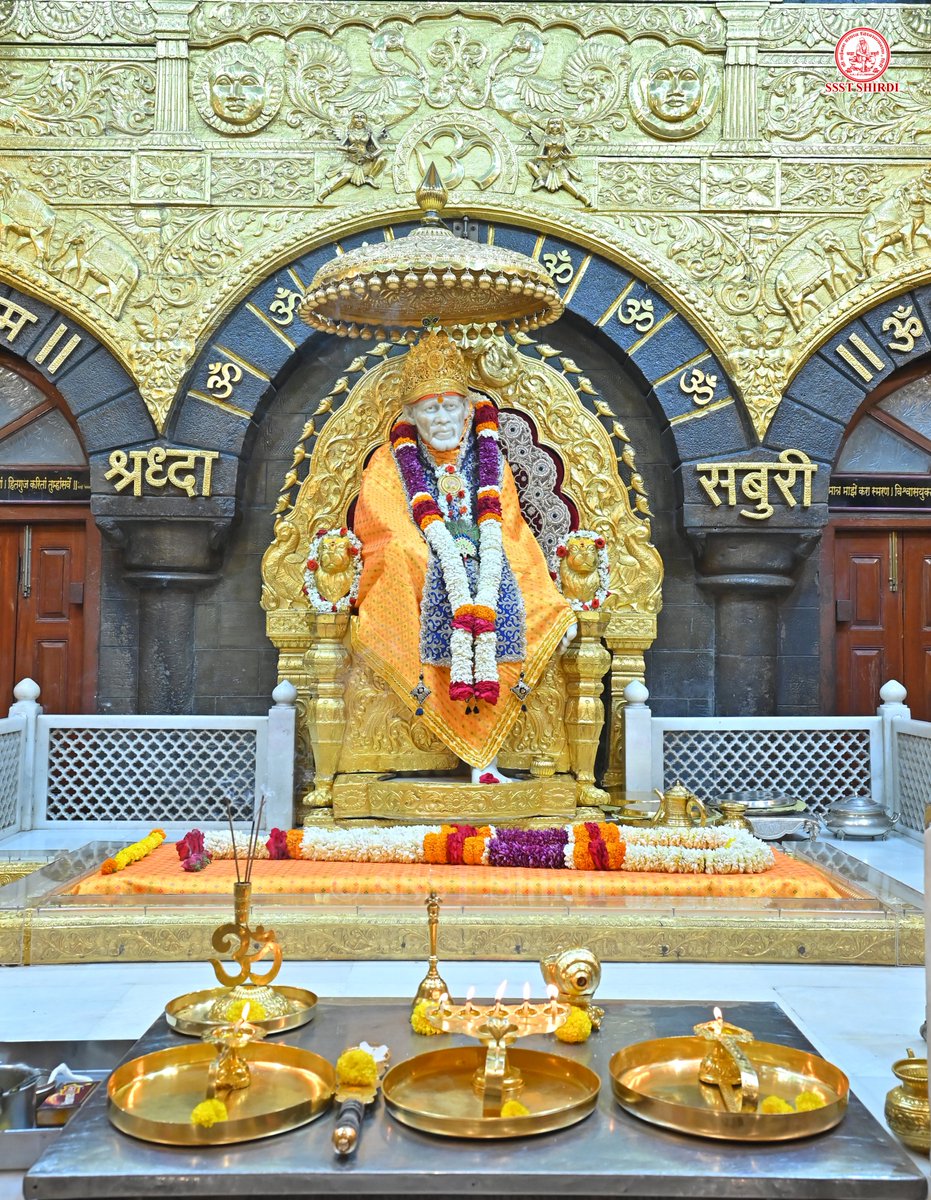 SSSTShirdi's tweet photo. *!! ॐ साई राम !!*
*श्री साईबाबा संस्थान विश्वस्त व्यवस्था,शिर्डी*
*!! ॐ Sai Ram !!*
*Shri Saibaba Sansthan Trust, Shirdi*
≈≈≈≈≈≈≈≈≈≈≈≈≈≈≈≈≈ 
*आरती :- माध्यान्ह आरती*
*बुधवार ०५ ऑगस्ट २०२६*  
*Aarti :Madhyan Aarti*
*Wednesday 05 August 2026* https://t.co/2wms0KD7ge