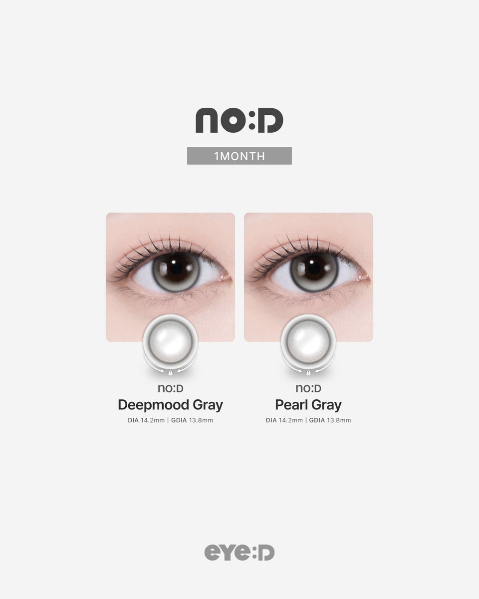 eyed_jp's tweet photo. 🩶GREY LENS COLLECTION

eye:Dおすすめの
グレーカラコンをまとめてチェック👀

no:D / ANGÉLIQUE / CLASSI LENS / COLOR PICK

🛒 Qoo10ショップはこちら👇
🔗https://t.co/iBb0XeC1tD

#eyeD #水光カラコン #軸固定カラコン #カラコン #noD https://t.co/4mkXMJMamp