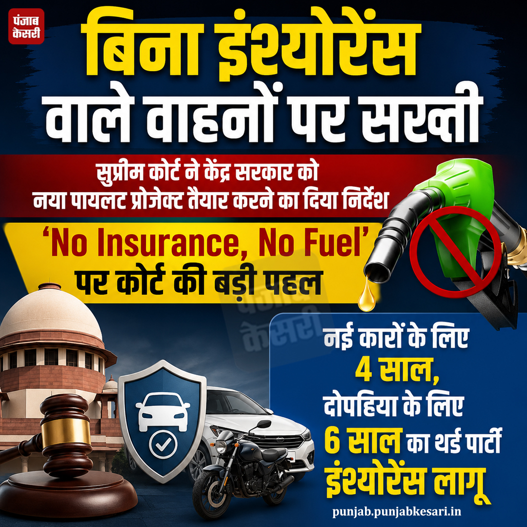 KesariPunjab's tweet photo. बिना इंश्योरेंस वाले वाहनों पर सख्ती
#NoInsurance #NoFuel #SupremeCourt #Vehicles https://t.co/8nDfKTqlQN
