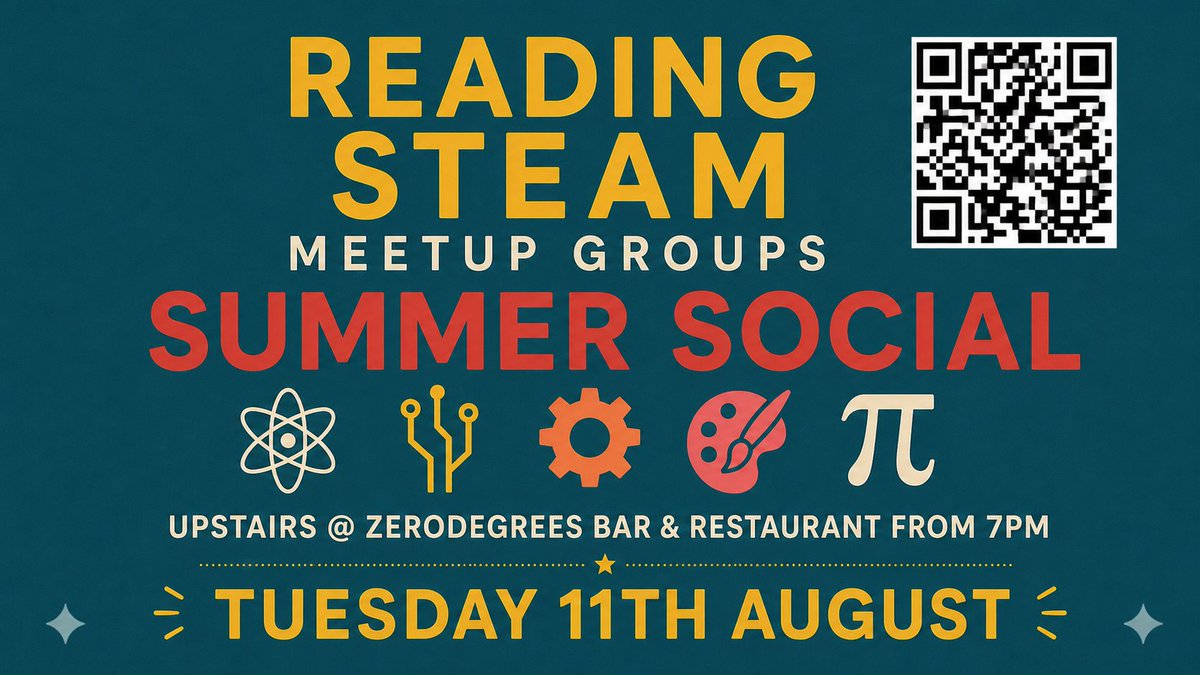 Science_Reading's tweet photo. Join us for the Reading STEAM Summer Social (Tues 11th Aug) upstairs @ZerodegreesBeer (Reading) from 7pm. #scienceinreading #rdggeek #rdguk Please check here for more info: https://t.co/TSFbqJqXLg https://t.co/a7wK4HVVhL