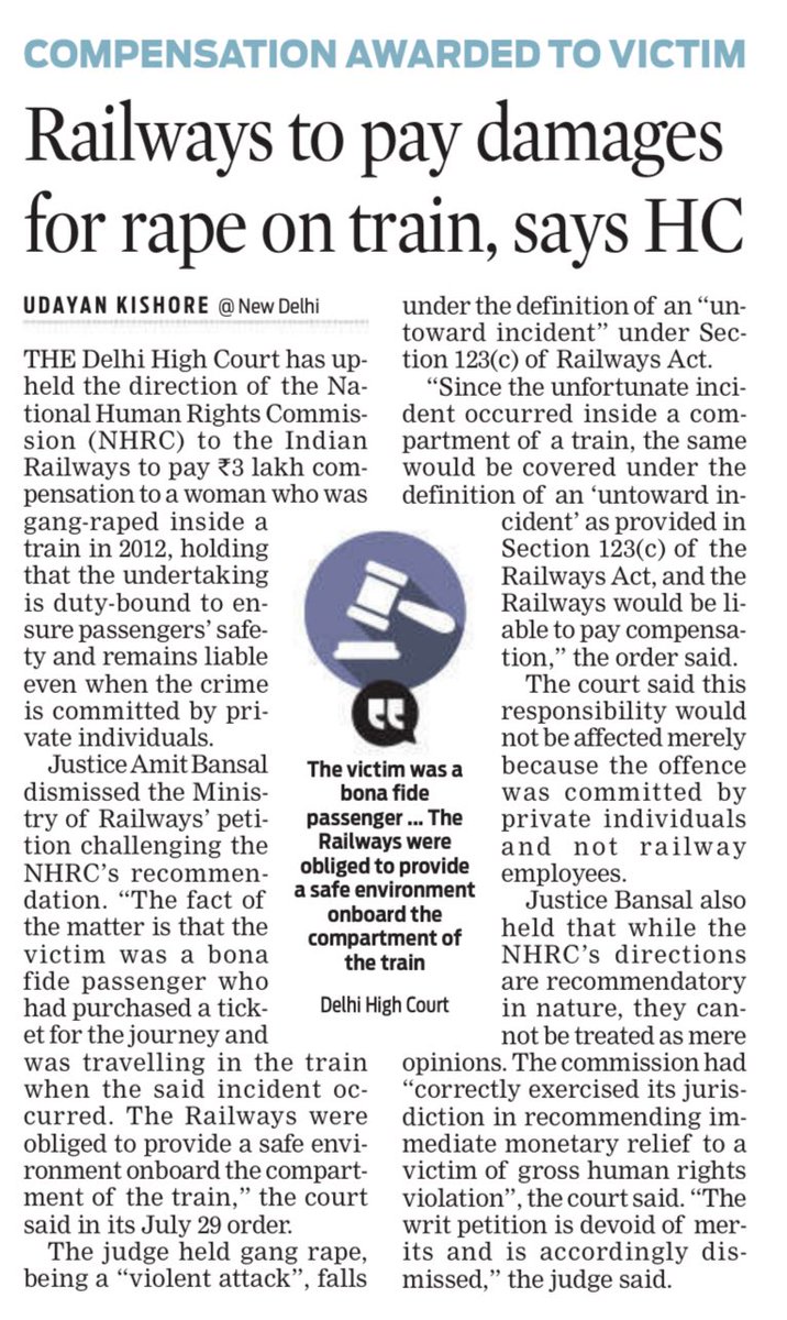 udayankishore's tweet photo. “Indian Railways is under obligation to provide its passengers a safe environment.”
@santwana99 @NewIndianXpress https://t.co/tSA1L802Ji