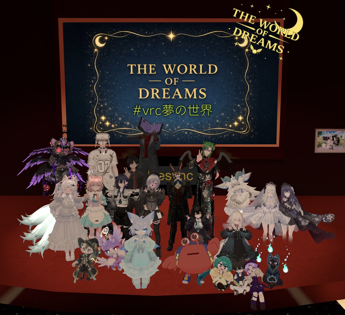VRchat_twod's tweet photo. ８月４日
ご来園ありがとうございました🌙✨
またのお越しをお待ちしております
✨

こちら今回のお写真です！✨
#vrc夢の世界 #VRC #VRCイベント https://t.co/X8JrCbvSgk
