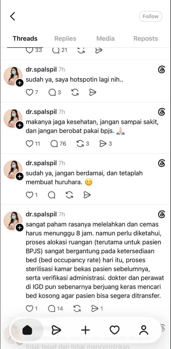 callmeinaraa's tweet photo. Ada lagi nih. Bukannya ngademin suasana sebagai seorang dokter malah bilang jangan sakit, jangan pake bpjs.

cc haifaads https://t.co/oMfeenWbfS