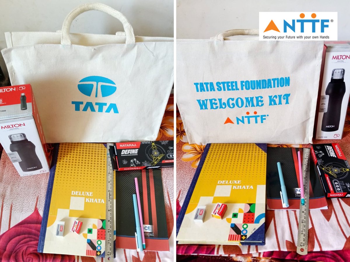NTTFindia's tweet photo. NTTF Gopalpur (JNTC) welcomed its first-year trainees at the Welcome Kit Ceremony! Kits were distributed by Mr. Manikanta Naik, MD, Tata Steel SEZ Ltd, who inspired them to embrace learning, discipline &amp; excellence. @TataSteelLtd #NTTF #SkillDevelopment https://t.co/Funn8q8sPr
