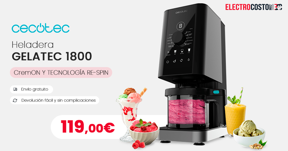Electrocosto's tweet photo. 🍦 Prepara helados, sorbetes y yogures helados caseros cuando quieras con la #CECOTEC GELATEC 1800 Negro. Con 700 W de potencia, consigue resultados rápidos y cremosos para disfrutar en casa de tus recetas favoritas. 😋❄️
https://t.co/8hpt54iJPK

#Cecotec #Gelatec1800 https://t.co/Yuu5KAhfg0