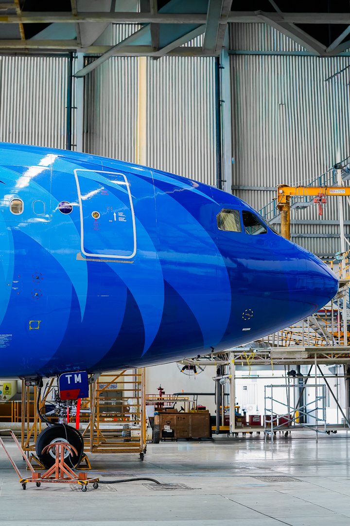 mipaltan's tweet photo. Two blues. One story. Stay tuned for the livery reveal! @MAS ✈️💙 

#MHxMI https://t.co/ES9WjlTaPH