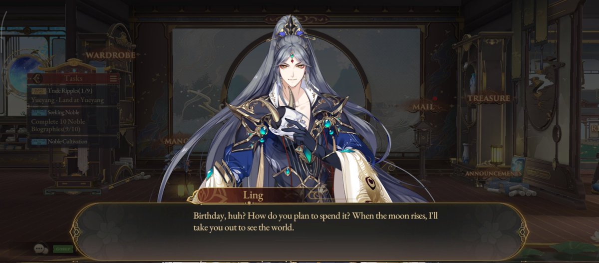 ArkediaSky's tweet photo. For a game that immediately accuses us as a murderer after a few days spawning in the academy, the birthday greeting is so cute https://t.co/d6eTJhfduq