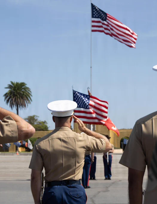 U.S. Marines with India Company, 3rd Recruit Training Battalion, march during a graduation ceremony at Marine Corps Recruit Depot San Diego, California, July 31, 2026. This ceremony marked the end of a 13-week transformation that included training in drill, marksmanship, basic combat skills, and Marine Corps customs and traditions. (U.S. Marine Corps photo by Lance Cpl. Rihanna Bryant)\n\n