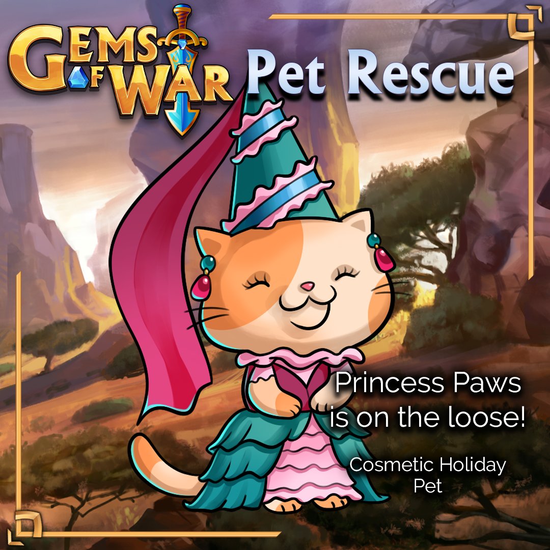 GemsOfWar's tweet photo. Just a small maiden on the run! https://t.co/uSb7rWFKqJ