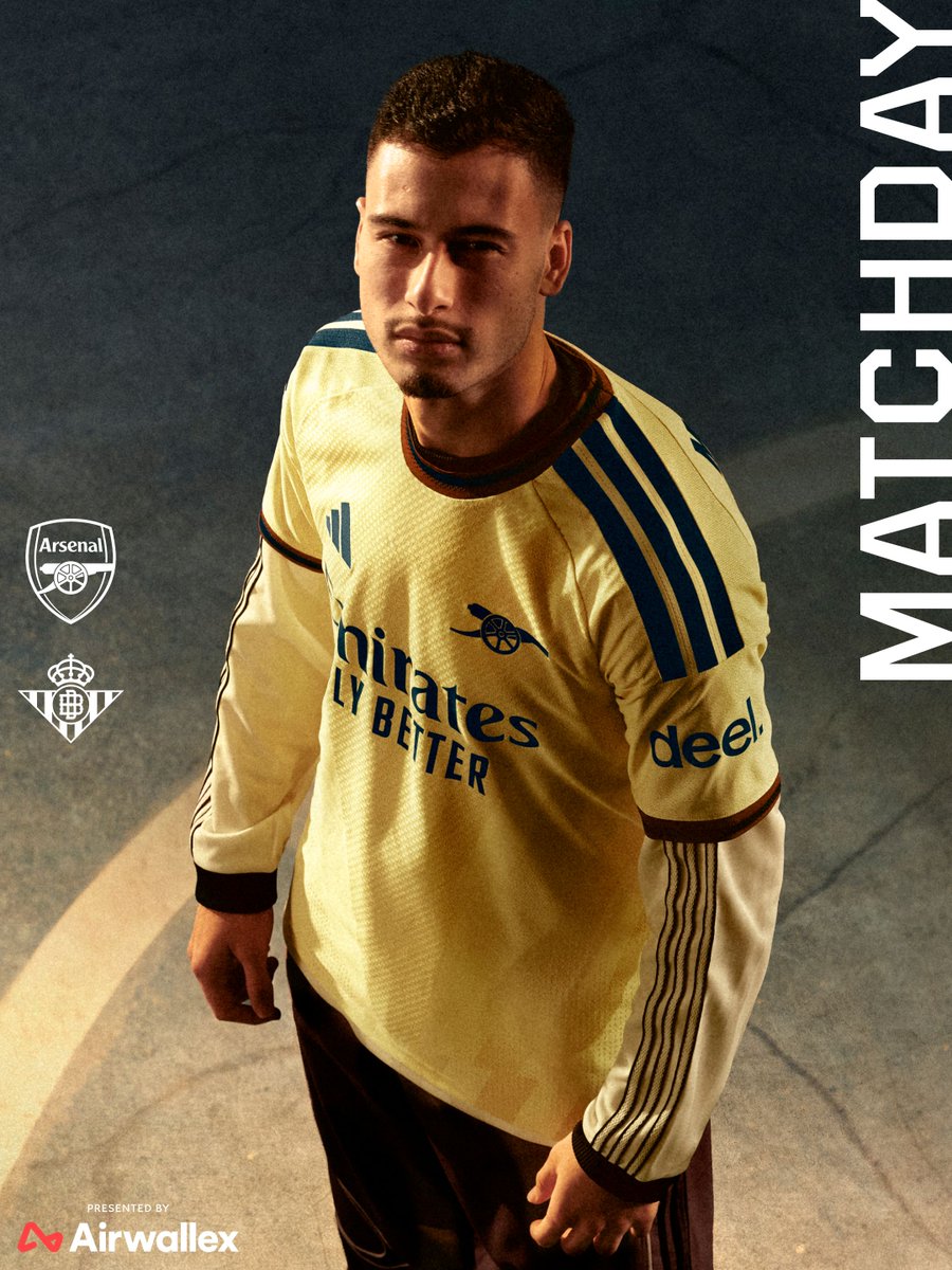 Arsenal's tweet photo. 🟡 𝗠𝗔𝗧𝗖𝗛𝘿𝘼𝙔 🔵

🆚 Real Betis
🕢 7.30pm (UK)
🏆 Pre-season
🏟️ Aviva Stadium https://t.co/E6bxKgoLXF